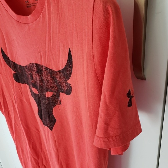 Under Armour T Shirt Mens S Red Project Rock Blood Sweat Respect Tee - Picture 3 of 6